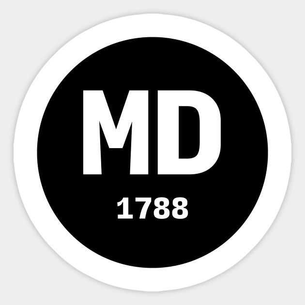 Maryland | MD 1788 Sticker by KodeLiMe